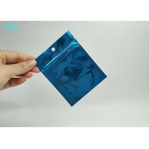 Foil Plastic Stand Up Pouch Packaging Three Side Sealed CMYK Color For Jewelry
