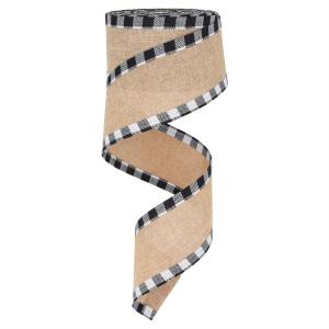 Buy cheap 40mm & 63mm*10y Jute Lattice Ribbon Biodegradable Lattice Burlap Ribbon from wholesalers