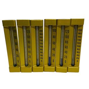 Buy cheap Liquid Filled 120C 90deg Industrial Glass Thermometers 3/4 NPT from wholesalers