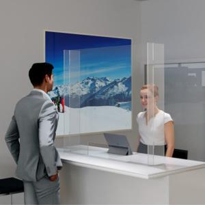 ANXIN Customized cashier sneeze guard protective 8mm,10mm GPPS Polystyrene