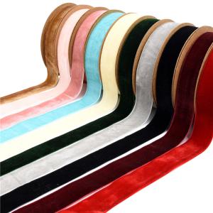 Buy cheap Wholesale Black And White Stretch Double Sided Tape Velvet Ribbon from wholesalers