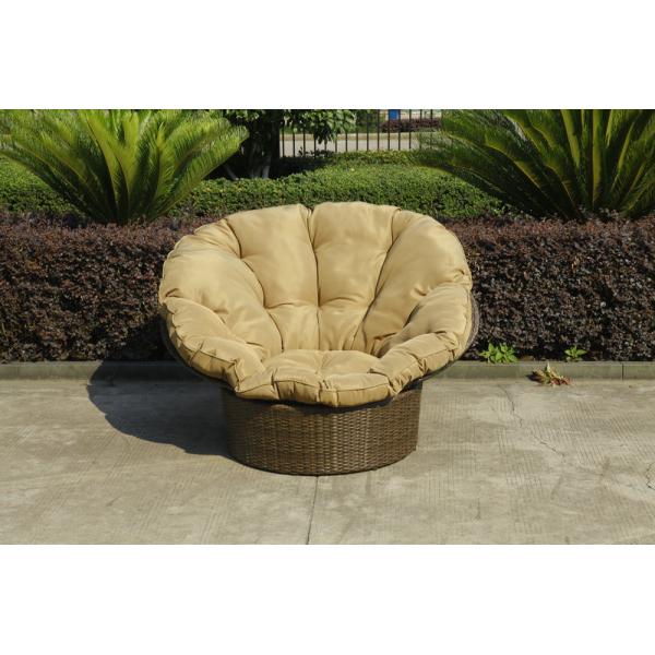 Quality Home Garden Wicker Lazy Chair With Powder Coated Aluminium Frame for sale