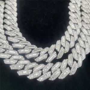 15mm Moissanite Cuban Link Hip Hop Jewelry Luxury Vvs Diamond Cuban Link Chain