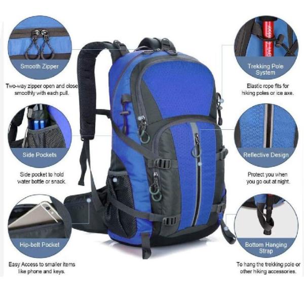 Quality 40L Lightweight Ergonomic Casual Unisex Travel Backpack for sale