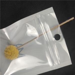 Buy cheap Transparent Front Glossy Shiny Plastic Zipper Pouches Necklace Jewellery Packing from wholesalers