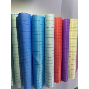 Cleanroom Dustproof 5mm Grid Uniform Cloth Polyester Anti static ESD Anti Static