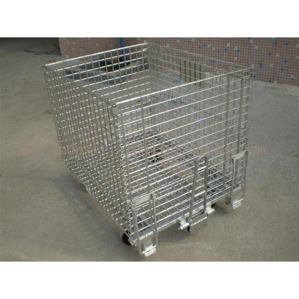 Buy cheap Wire Containers With Pulls In Head & End, 4 Wheels On Bottom from wholesalers