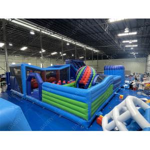 China Commercial Inflatable Theme Park With Big Ball Obstacle Course Indoor Bounce Playground Disco Bounce Basketball Hoop on sale