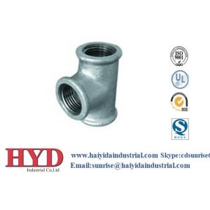 Buy cheap beaded TEE galvanized malleable iron pipe fitting cast iron UL factory from wholesalers