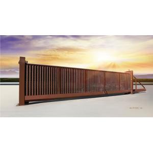 Buy cheap Villa Security Galvanized Trackless Automatic Sliding Gates With Mesh / product