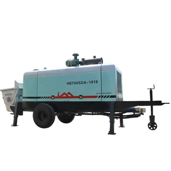 Quality Electric Remote Control Hydraulic Concrete Pump With 80m3 / h Concrete Delivery 12.5Mpa Pressure for sale