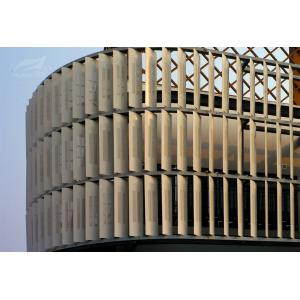 Buy cheap Polyester Coating Weatherproof Louvres System Anodization Woodgrain Vertical from wholesalers