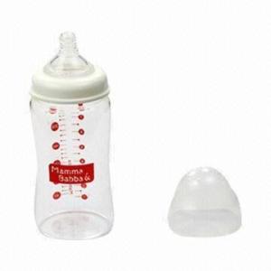Buy cheap Babies' Glass Feeding Bottle, BPA-free, with Wide Mouth from wholesalers