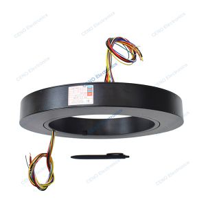 Electric Power Pancake Slip Ring with Through Hole 210mm and Thickness 40mm