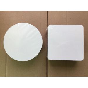 Buy cheap 3.75‘’ Blank MDF Coasters with Cork Back for DYE Sublimation use, shrink wrap package from wholesalers