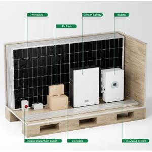 Complete Hybrid Solar Energy System 3 Phase 5Kw 8Kw 10Kw 48V On Off Grid Hybrid