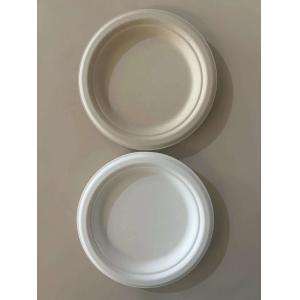 6 Inch Round Disposable Paper Plate Sugarcane Pulp Paper Party Plate Compostable