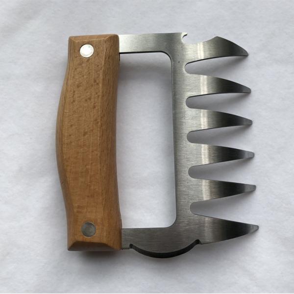 Quality Durable Pulled Pork Claws Stainless Steel Meat Forks with Wooden Handle, Best Meat Claws for Shredding, Pulling, Handing for sale