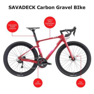 Buy cheap Carbon Fibre SAVA Gravel Bike 160kg Load Capacity With Free Pedals from wholesalers