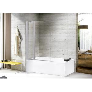 Buy cheap Tempered Glass Waterproof Bathroom Shower Partition Two Folding Racks product