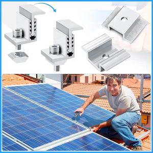 Buy cheap Aluminum Mid Clamps Solar Panels Mounting System Customized Thickness from wholesalers