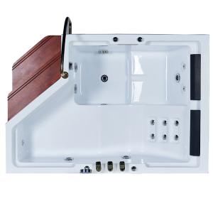 Buy cheap Two Person Jacuzzi Whirlpool Freestanding Bathtub With Jets Step Adult from wholesalers