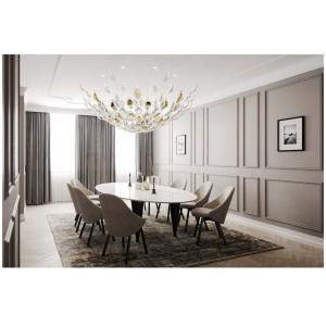 Buy cheap Customized Hotel Lobby Crystal Chandelier Modern Luxury Decorative Large Glass Leaf Led Pendent Light from wholesalers