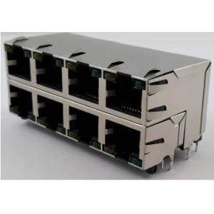 Buy cheap Stacked 2x4 RJ45 Modular Jacks RJSAE538A08 Shielded With EMI Tabs from wholesalers