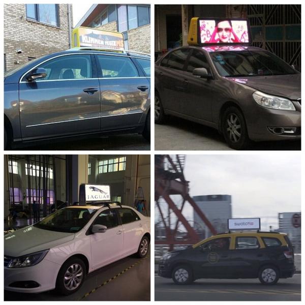 Quality Outdoor 12V Taxi Led Screen High Resolution 1R1G1B Aluminum Frame for sale