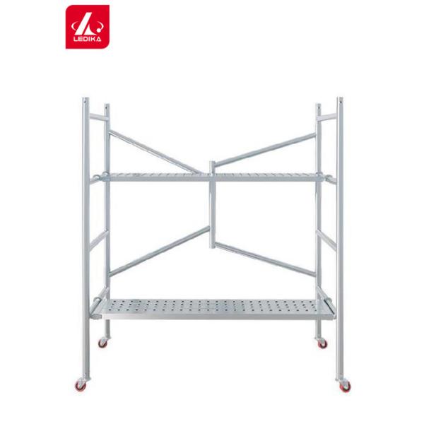 Quality 2m Folding aluminium mobile scaffolding tower Working Bench Outside for sale