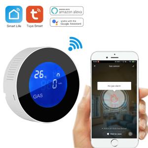 Glomarket Tuya Wifi Gas Detector GSM Alarm System Lcd Digital Alarm Leak Sensor