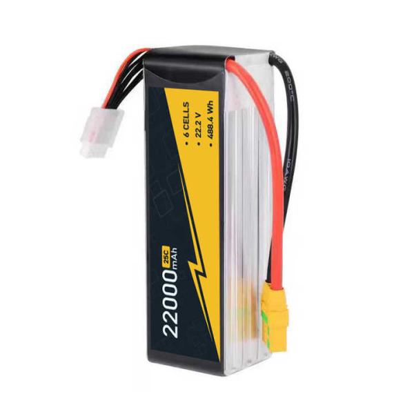 High Capacity 22000mah Drone Lithium Polymer Battery With Max Continuous