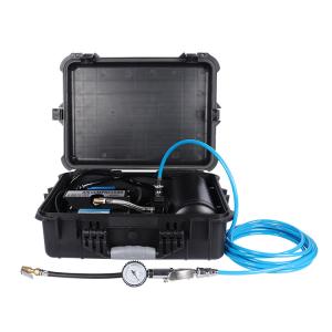 China Heavy Duty Double Cylinder Car Air Compressor For Car Tire Inflation With Plastic Box on sale