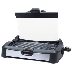 Buy cheap 3 In 1 Electric Frying Pan With Cool Touch Handles, reversible table grill with glass lid, detachable plates from wholesalers