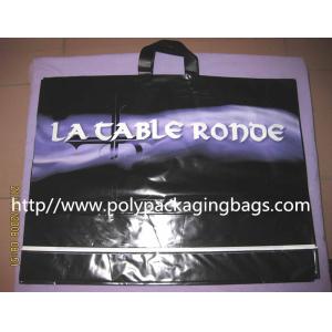 Buy cheap Black Soft Flexible Loop Handle Plastic Bags With Custom Printing from wholesalers