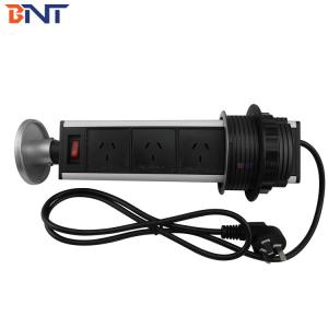 Kitchen pull up EURO power pop up plug socket with USB power charging