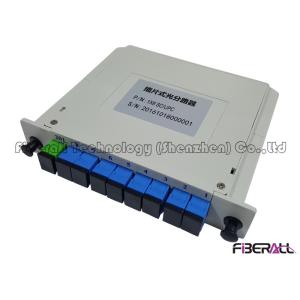 Buy cheap EPON GPON BPON LGX type 1x8 Optical PLC Splitter Low Polarization Dependent Loss product