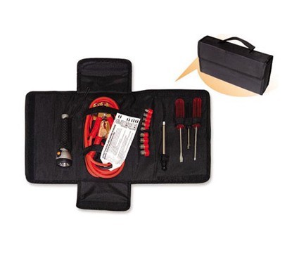Buy cheap 16 pcs auto emergency kit ,with booster cable ,screwdrivers ,sockets ,tyre pressure gauge from wholesalers