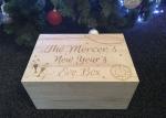 Buy cheap Nature Wood Color Wooden Crate Gift Box , Christmas Gifts Large Wooden Box With Hinged Lid from wholesalers