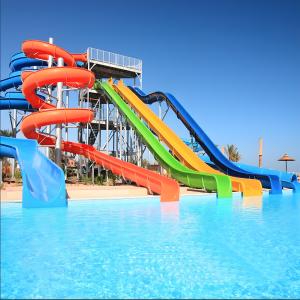 Buy cheap Fiberglass Water Slide with 12 Years Usage Period 1 Year Guarantee and 3D Rendering Design for Swimming Pools and Aqua Parks from wholesalers