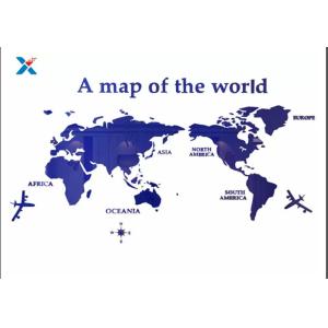 Buy cheap Colored 3mm Custom Cut Acrylic Sheet Laser Cutting Perspex World Map from wholesalers