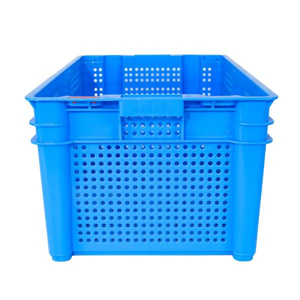 Food Grade Nestable Plastic Mesh Crate for Convenient Vegetable Handling and