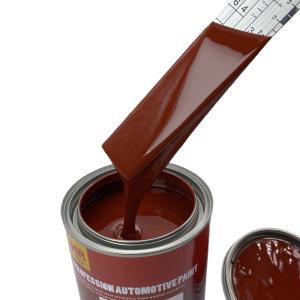 M207 2K Iron Red Automotive Refinish Paint High Coverage Opaque Dark Red