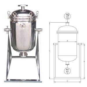 304/316L Stainless Steel Flip Filter Housing with Adjustable and Convenient