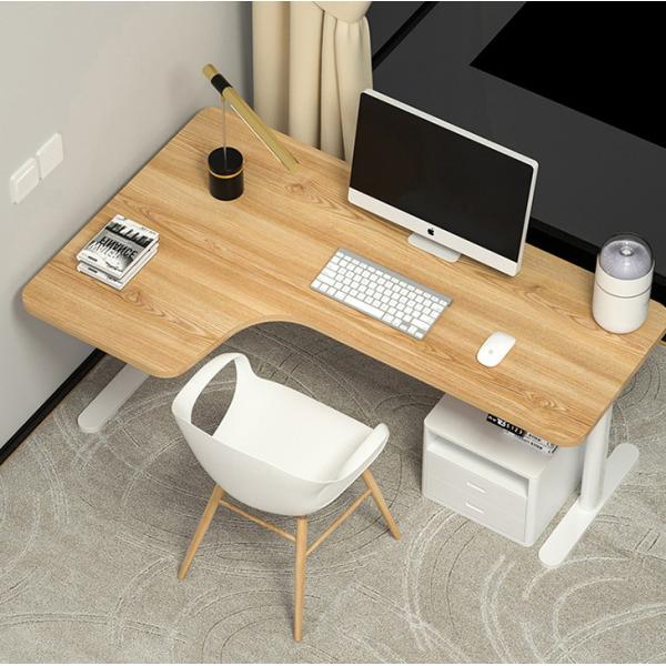 Buy cheap 100 V/Hz Italian Mental Column Extra Large Long Wooden L Desk with Standing Function from wholesalers