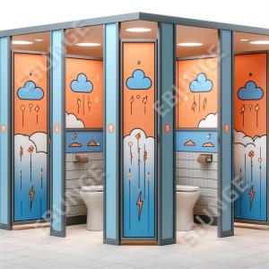 Buy cheap High Impact Resistance and Fireproof Public Toilet Partition Wall from wholesalers