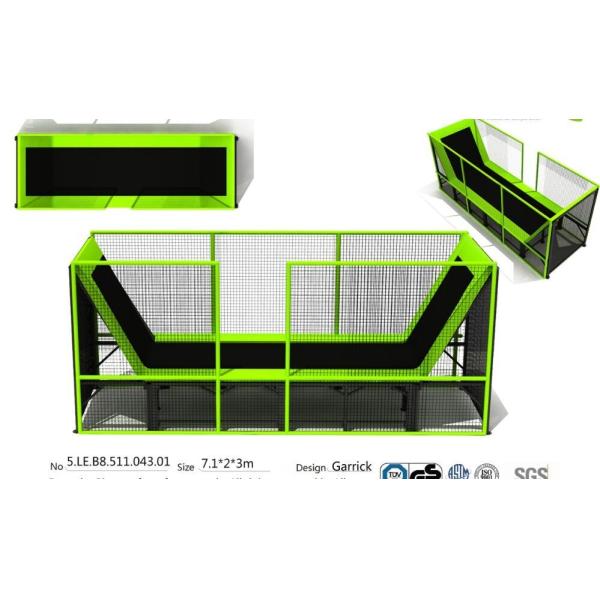 Quality 14M2  Chinese Family  Small Children's Entertainment Trampoline/Made in China Cheap Rectangle Trampoline With Enclosure for sale