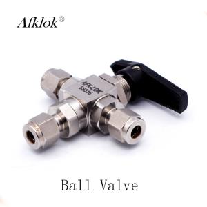 Buy cheap Ferrule OD 3 Way High Pressure Stainless Steel Ball Valve from wholesalers