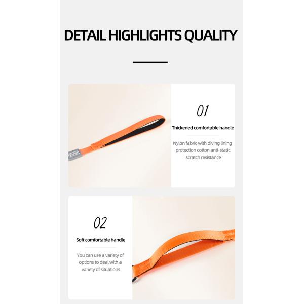 Pet Nylon P Chain Leash Dog Explosion-Proof Punch Handle Integrated Dog Walking Rope