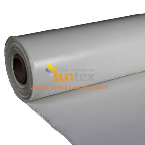 Buy cheap 0.3 mm Thickness Silicone Coated Fiberglass Fabric with 1 / 1.2 / 1.5 meter Width and 50 m / 100 m Roll Length from wholesalers